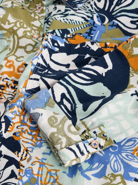 Sophie Organic Cotton Shirt by White Stuff in Orange Multi