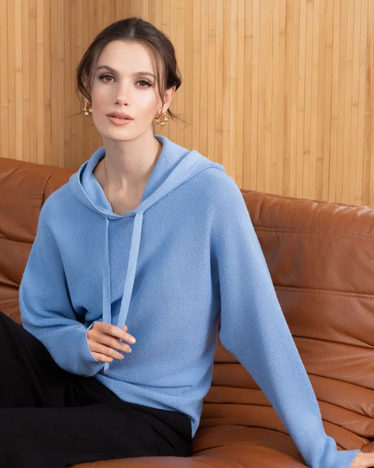 Hoodie Pullover by Alison Sheri in Blue