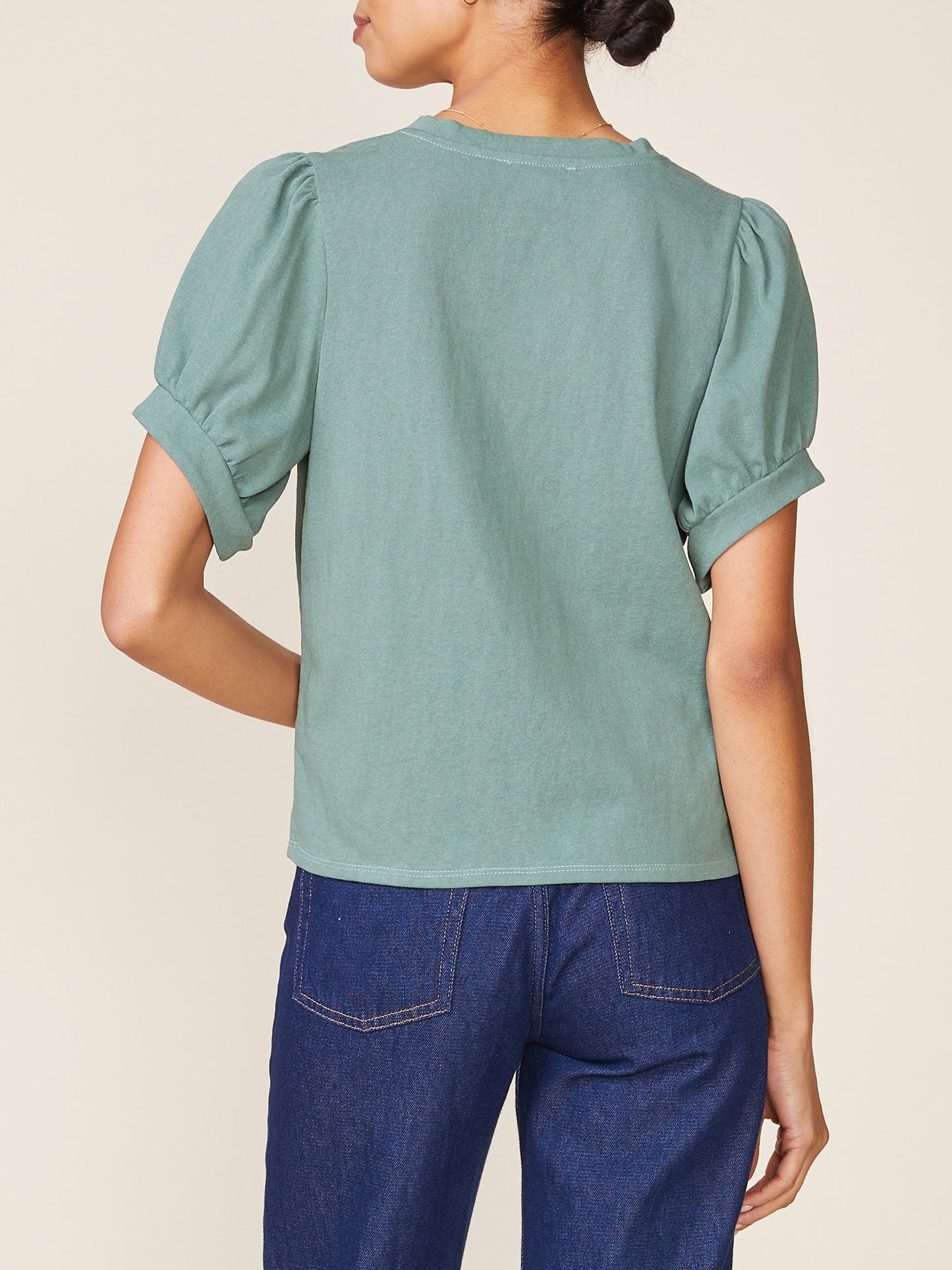 Dusty Flutter Sleeve Tee by ANTHEM the label in Green