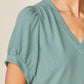 Dusty Flutter Sleeve Tee by ANTHEM the label in Green