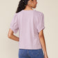Dusty Flutter Sleeve Tee by ANTHEM the label in Dusty Orchid