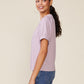 Dusty Flutter Sleeve Tee by ANTHEM the label in Dusty Orchid