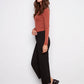 Wide Leg PDR Pants with Pockets by Charlie B in Black