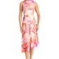 Cowl Neck Midi Slip Dress by Maggy London in Ivory Orange