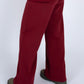 Prida Soft Knit Pull on Straight Leg Pants by RD Style in Chili