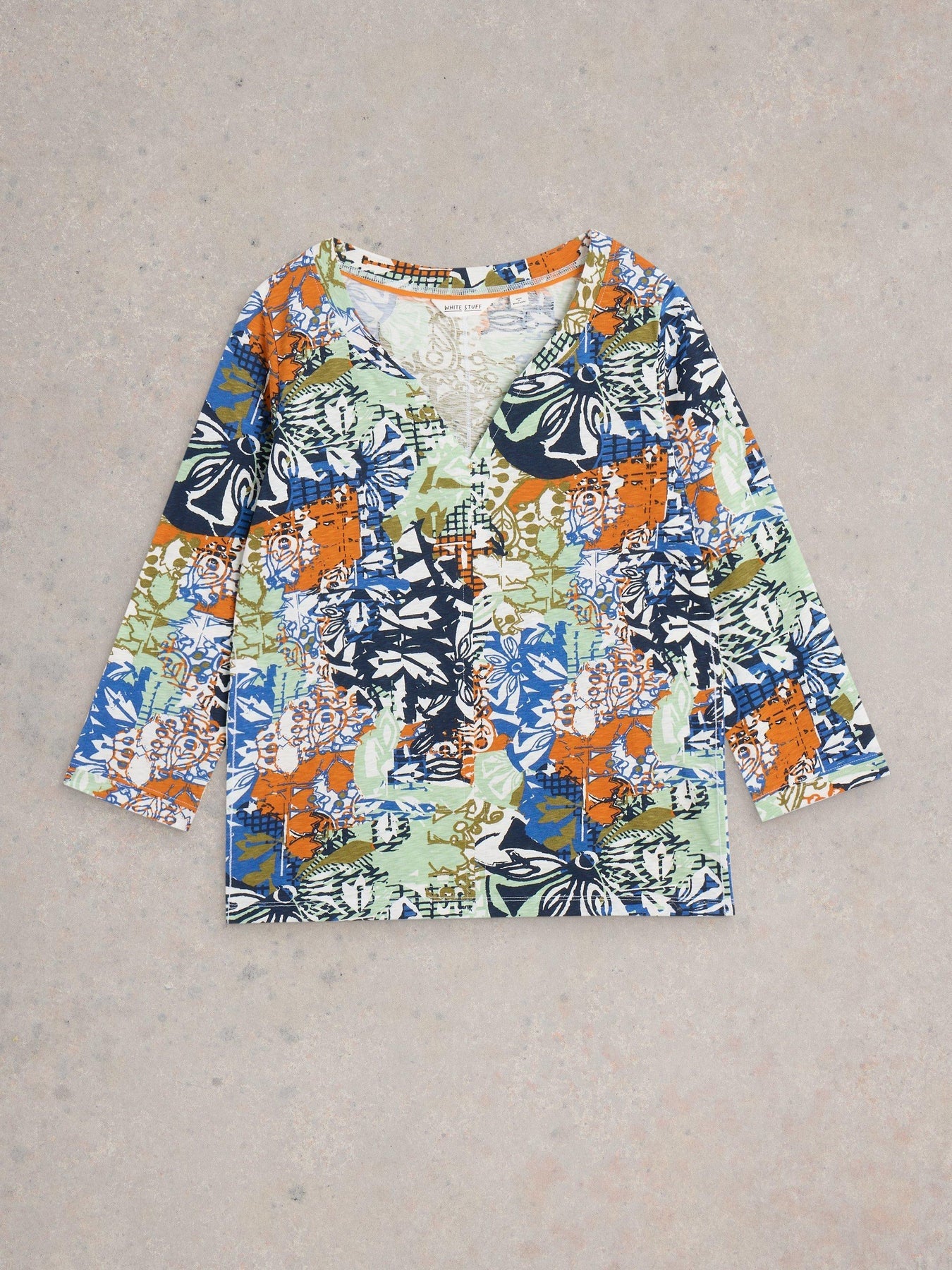 Nelly 3/4 Sleeve by White Stuff in Orange Multi