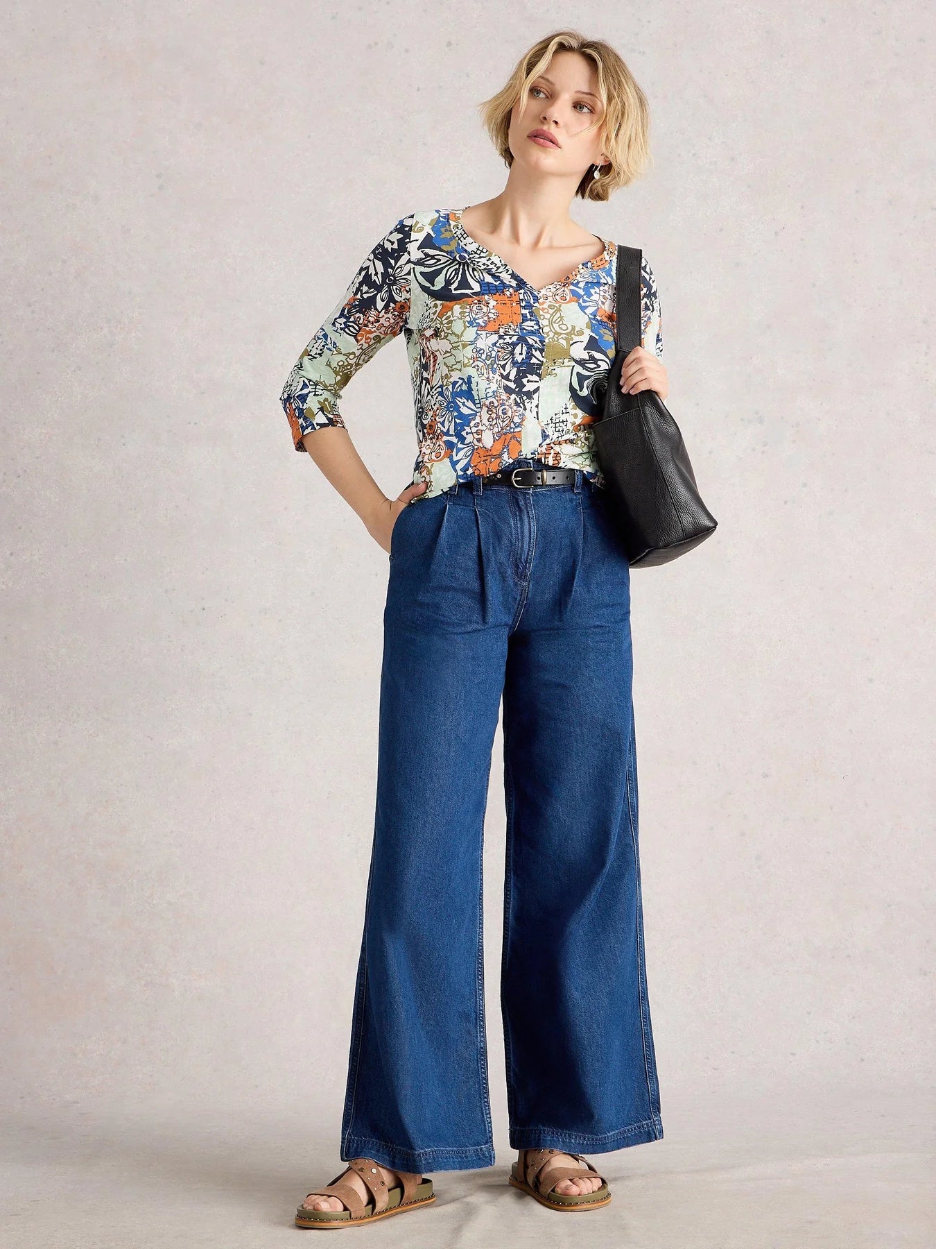 Nelly 3/4 Sleeve by White Stuff in Orange Multi