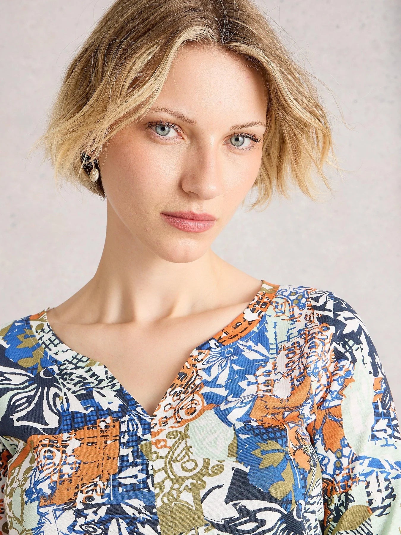 Nelly 3/4 Sleeve by White Stuff in Orange Multi