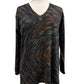 Printed Arrows Hacci V-Neck Top by Nally & Millie