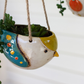 Set of 3 Ceramic Hanging Bird Planters by Kalalou