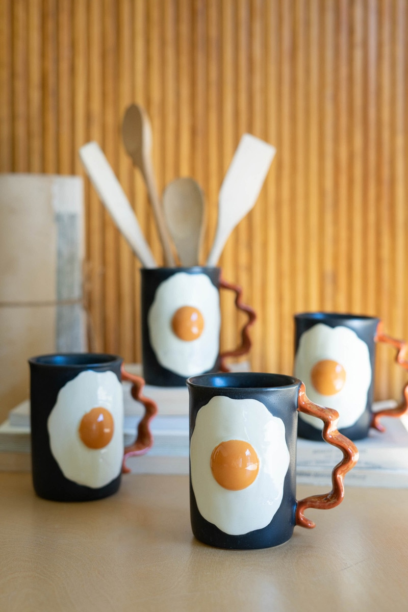 Ceramic Bacon and Eggs Mug by Kalalou