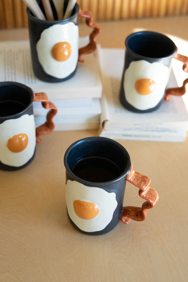 Ceramic Bacon and Eggs Mug by Kalalou