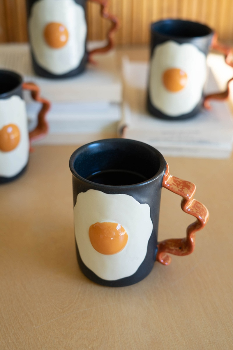 Ceramic Bacon and Eggs Mug by Kalalou