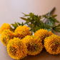 Bundle of 7 Artificial Mustard Ball Dahlias by Kalalou