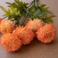 Bundle of 7 Artificial Orange Ball Dahlias by Kalalou